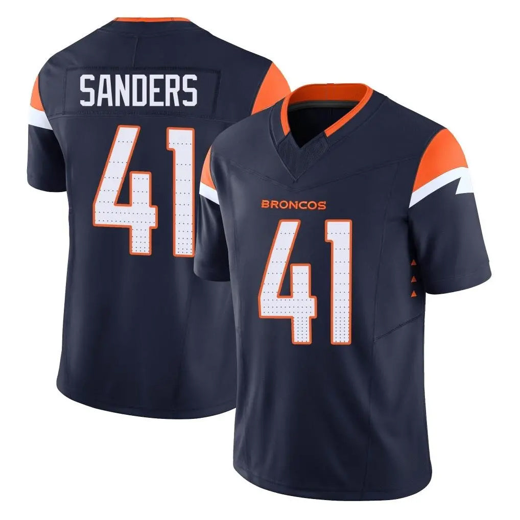 harde D.Broncos #41 Drew Sanders Player Navy Limited Vapor F.U.S.E. Home Game Stitched Jerseys