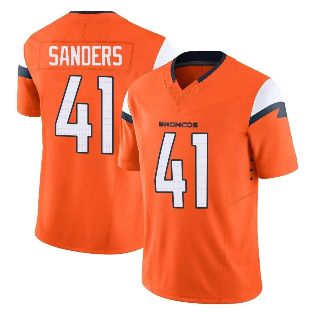 harde D.Broncos #41 Drew Sanders Player Orange Vapor F.U.S.E. Limited Home Game Stitched Jerseys