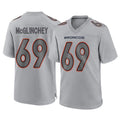 harde D.Broncos #69 Mike McGlinchey Player Gray Atmosphere Fashion Limited Game Stitched Jerseys