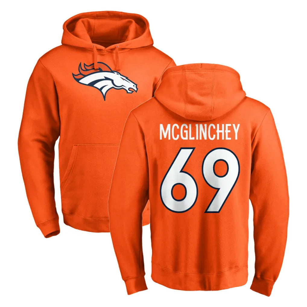 harde D.Broncos #69 Mike McGlinchey Player Orange Pullover Hoodie Limited Stitched Jerseys