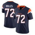 harde D.Broncos #72 Garett Bolles Player Navy Limited Vapor F.U.S.E. Home Game Stitched Jerseys