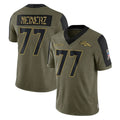 harde D.Broncos #77 Quinn Meinerz Player Olive Salute To Service Limited Game Stitched Jerseys