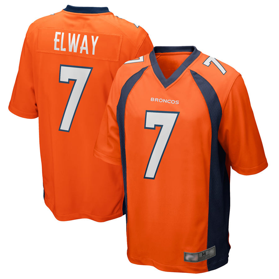 harde D.Broncos #7 John Elway Player Orange Game Stitched Jerseys