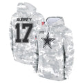 harde D.Cowboys #17 Brandon Aubrey Player Arctic Camo Salute to Service Hoodies Limited Game Stitched Jerseys