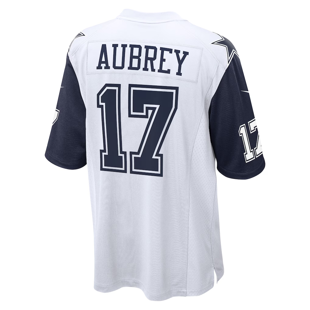 harde D.Cowboys #17 Brandon Aubrey White Alternate Game Team Stitched Jerseys