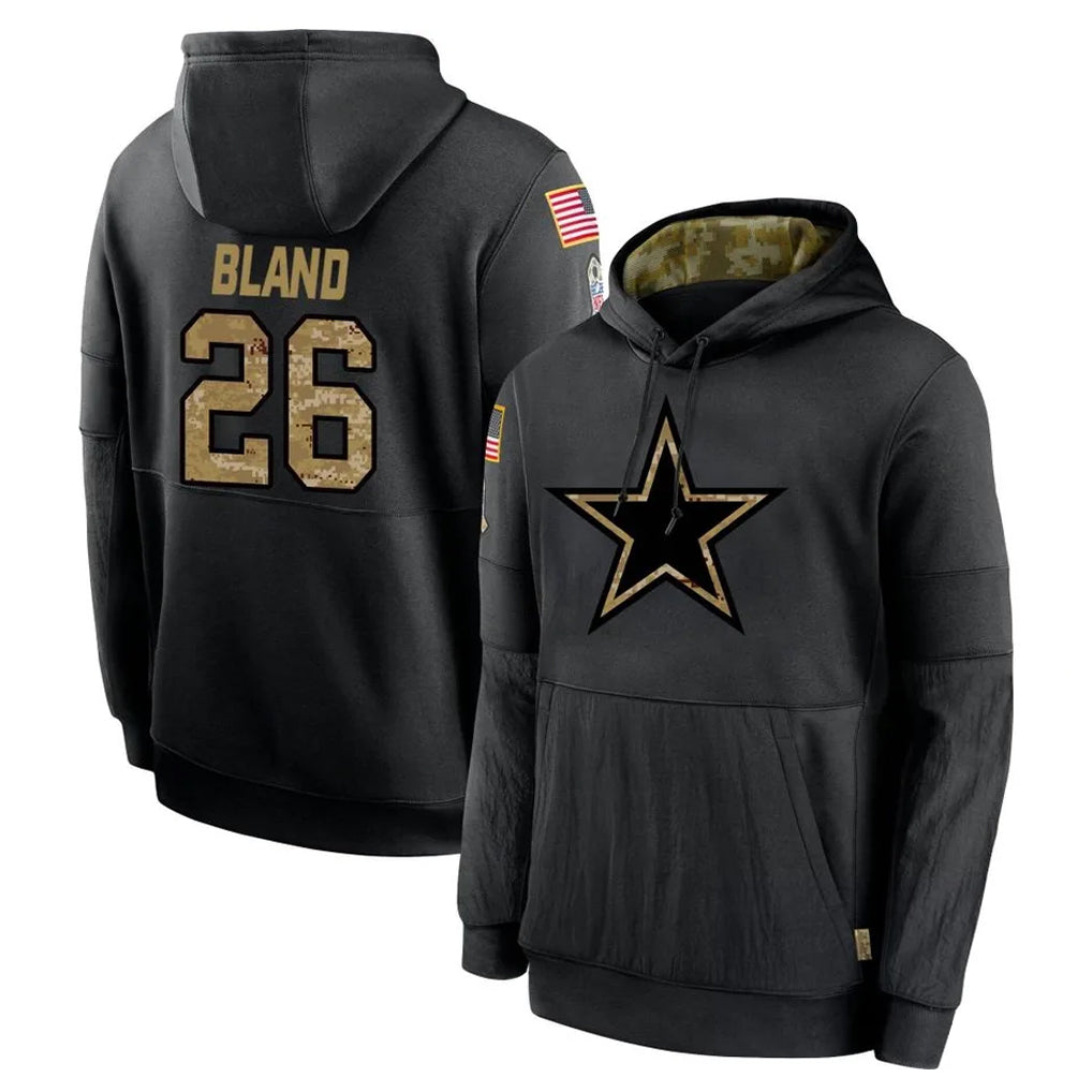 harde D.Cowboys #26 DaRon Bland Player Black Salute to Service Pullover Hoodies Limited Stitched Jerseys
