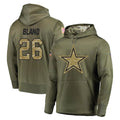 harde D.Cowboys #26 DaRon Bland Player Olive Salute to Service Pullover Hoodies Home Game Stitched Jerseys