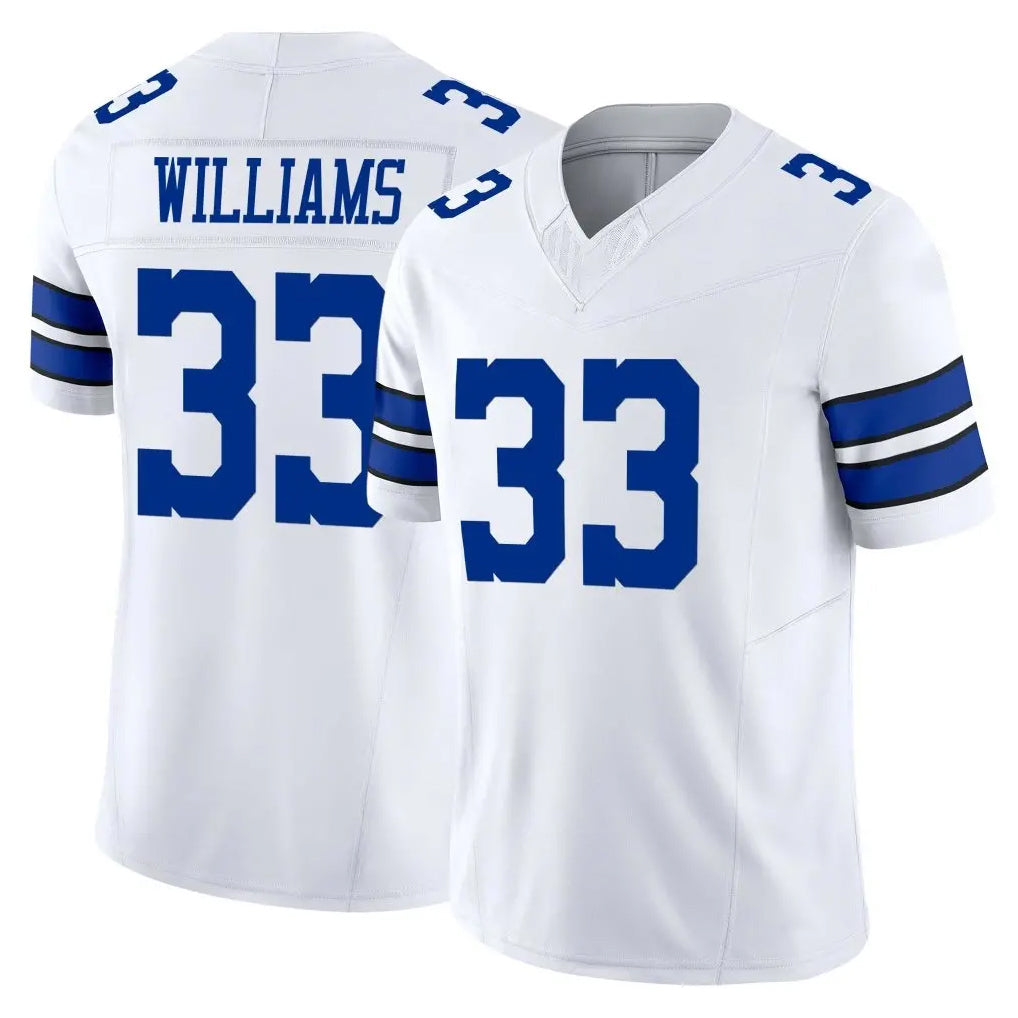 harde D.Cowboys #33 Javonte Williams Player White Limited Vapor F.U.S.E. Home Game Stitched Jerseys