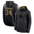 harde D.Cowboys #34 Jalen Thompson Player Black Salute to Service Pullover Hoodies Limited Stitched Jerseys