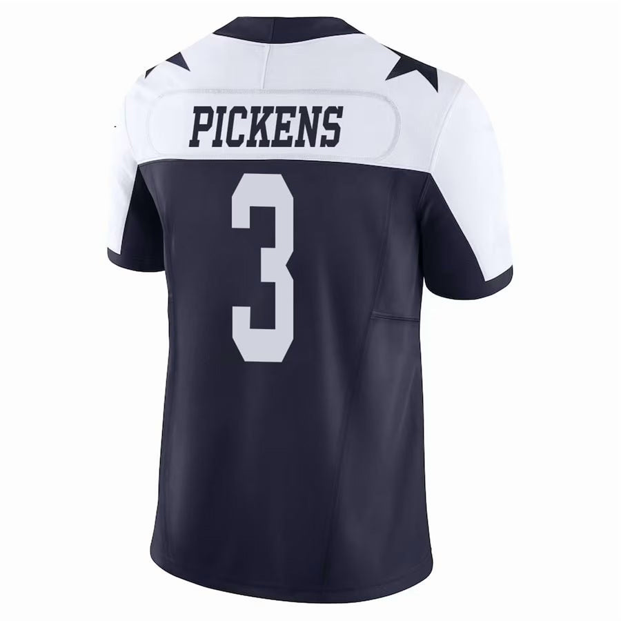 harde D.Cowboys #3 George Pickens Player Navy Throwback Stitched Jerseys