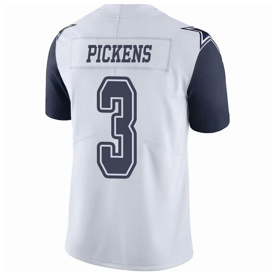 harde D.Cowboys #3 George Pickens Player White Throwback Stitched Jerseys