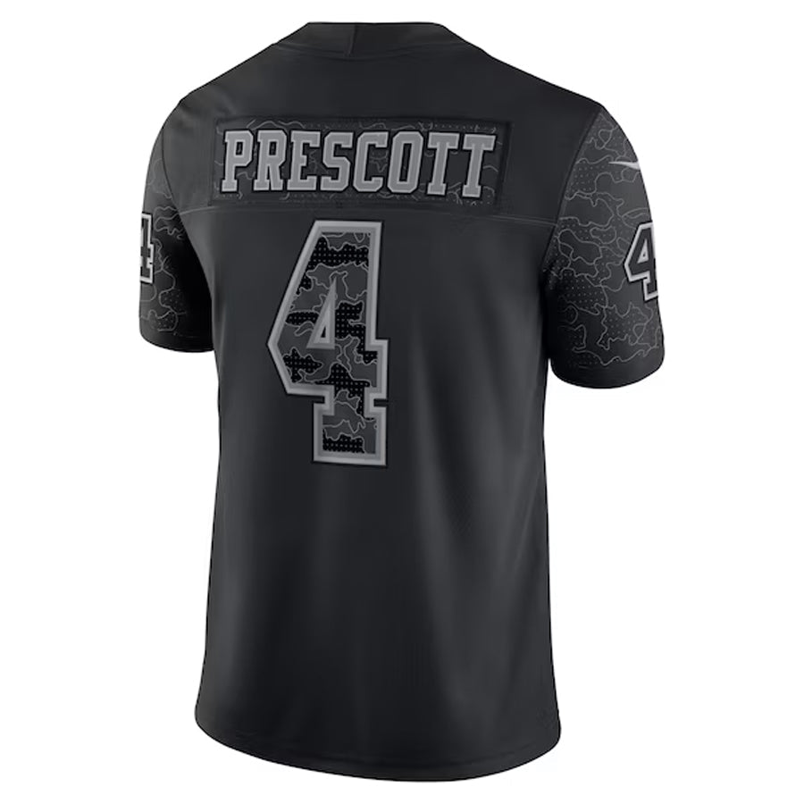 harde D.Cowboys #4 Dak Prescott Player Black RFLCTV Limited Stitched Jerseys