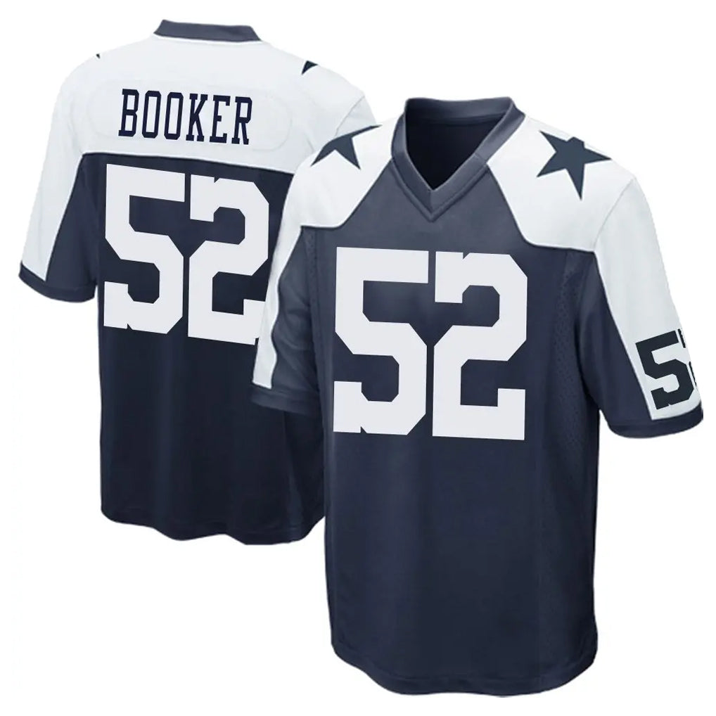 harde D.Cowboys #52 Tyler Booker Player Navy-White Alternate Home Game Stitched Jerseys