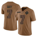 harde D.Cowboys #7 Rashan Gary Player Brown Salute to Service Limited Home Game Stitched Jerseys