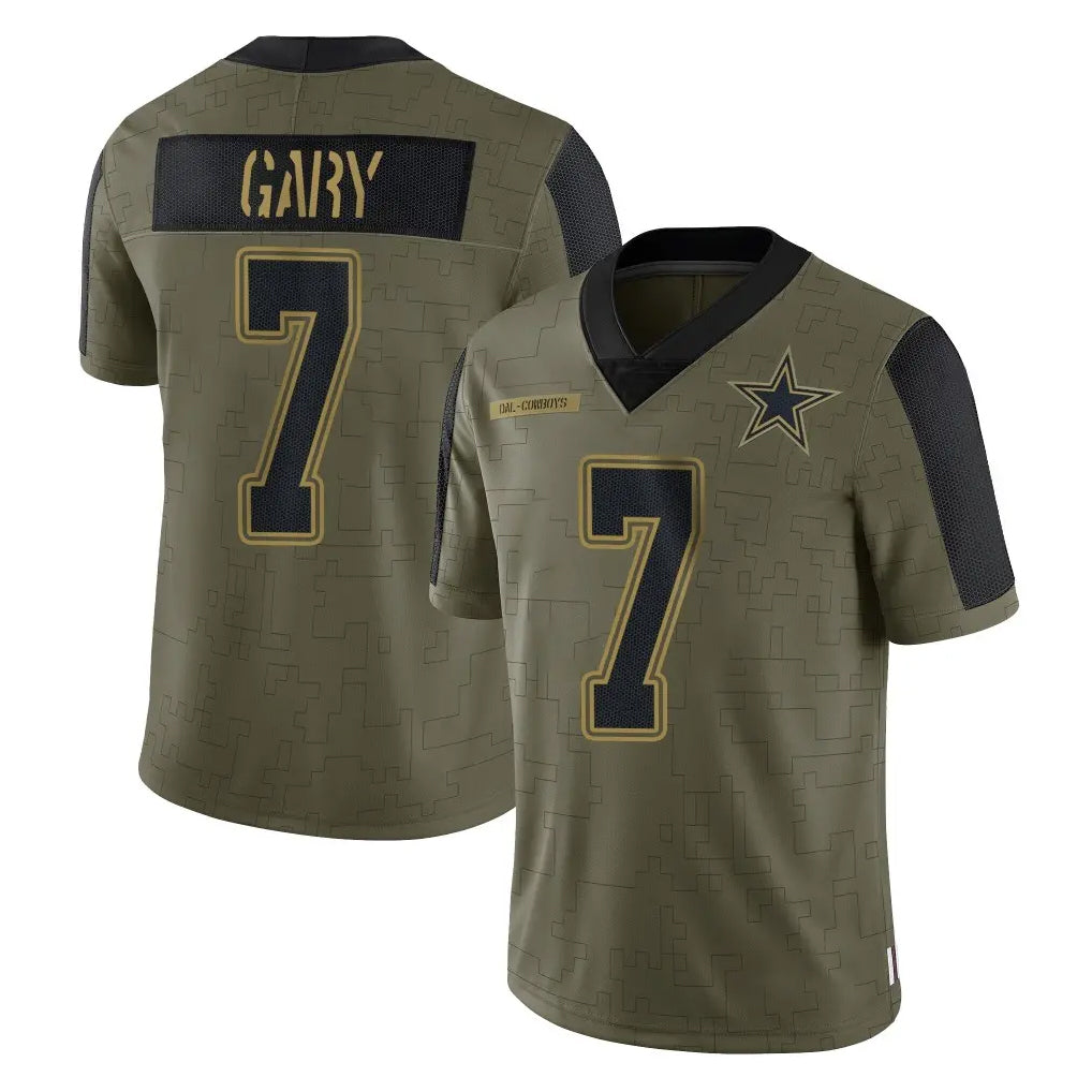 harde D.Cowboys #7 Rashan Gary Player Olive Salute to Service Limited Home Game Stitched Jerseys
