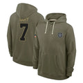 harde D.Cowboys #7 Rashan Gary Player Olive Salute to Service Pullover Hoodies Limited Stitched Jerseys