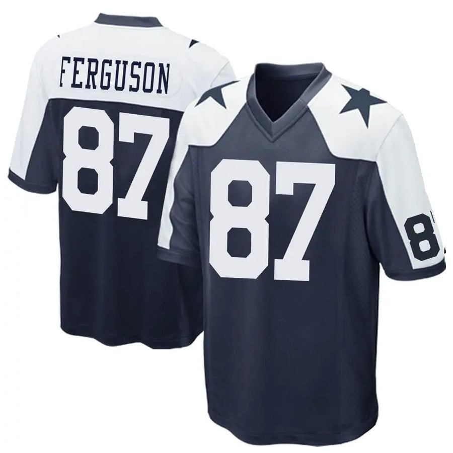 harde D.Cowboys #87 Jake Ferguson Player Navy Alternate Home Game Stitched Jerseys