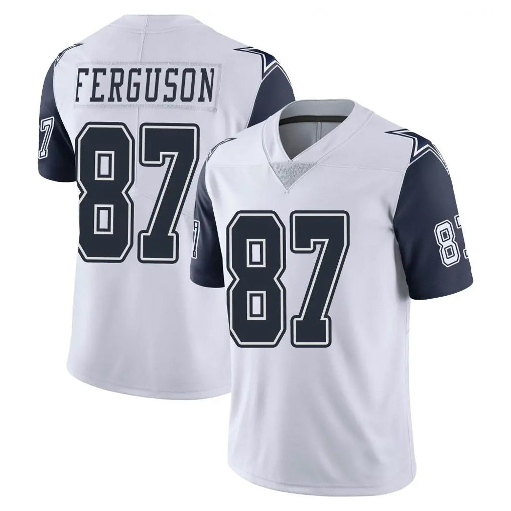 harde D.Cowboys #87 Jake Ferguson Player White-Navy Limited Color Rush Vapor Untouchable Home Game Stitched Jerseys