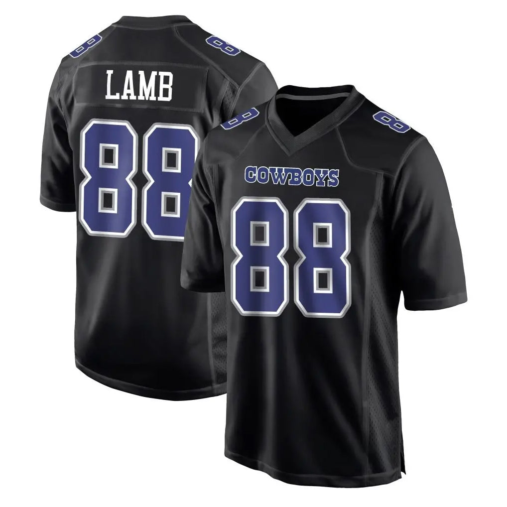 harde D.Cowboys #88 CeeDee Lamb Player Carbon Black Fashion Home Game Stitched Jerseys