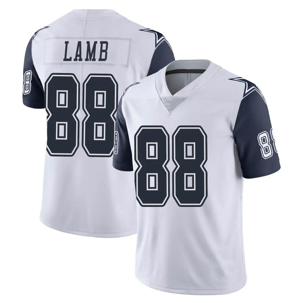 harde D.Cowboys #88 CeeDee Lamb Player White-Navy Limited Color Rush Vapor Untouchable Home Game Stitched Jerseys