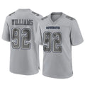 harde D.Cowboys #92 Quinnen Williams Player Gray Atmosphere Fashion Home Game Stitched Jerseys