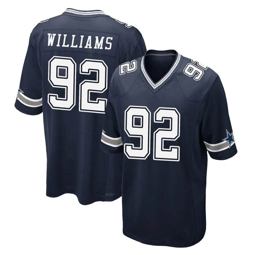 harde D.Cowboys #92 Quinnen Williams Player Navy Home Game Stitched Jerseys