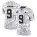 harde D.Cowboys #9 KaVontae Turpin Player Arctic Camo Salute to Service Limited Home Game Stitched Jerseys