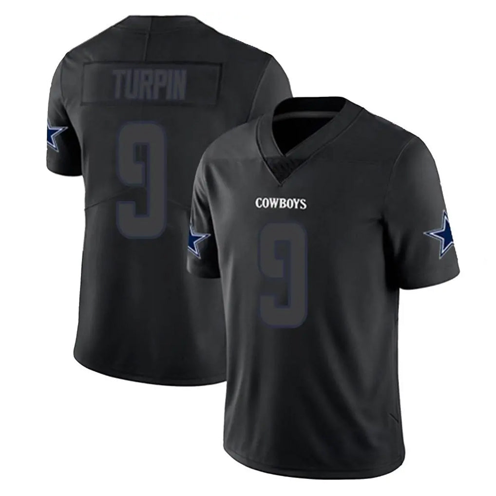harde D.Cowboys #9 KaVontae Turpin Player Black Impact Limited Home Game Stitched Jerseys