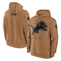 harde D.Lions Brown Salute to Service Hoodies Limited Game Blank Player Stitched Jerseys