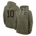 harde D.Lions #10 Isiah Pacheco Player Olive Salute to Service Pullover Hoodies Limited Stitched Jerseys
