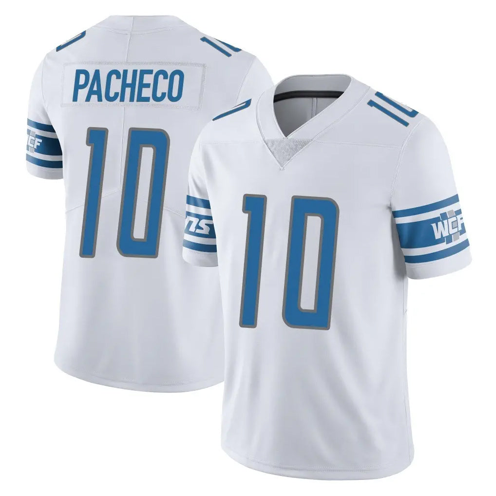 harde D.Lions #10 Isiah Pacheco Player White Limited Vapor Untouchable Home Game Stitched Jerseys