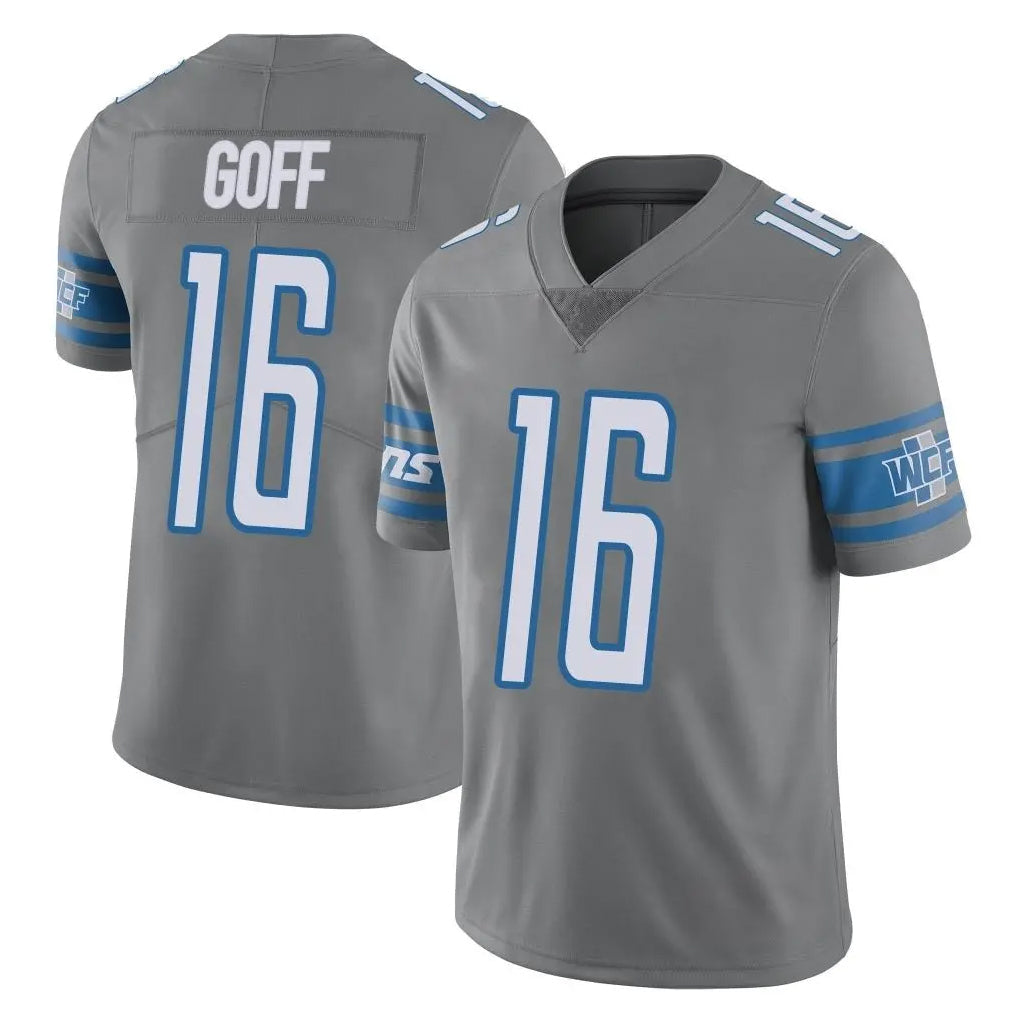 harde D.Lions #16 Jared Goff Player Gray Vapor Untouchable Limited Home Game Stitched Jerseys