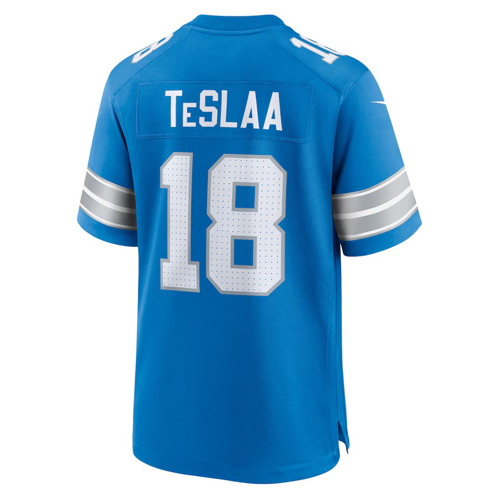 harde D.Lions #18 Isaac TeSlaa Blue Game Player Jersey