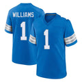 harde D.Lions #1 Jameson Williams Player Blue Alternate Home Game Stitched Jerseys