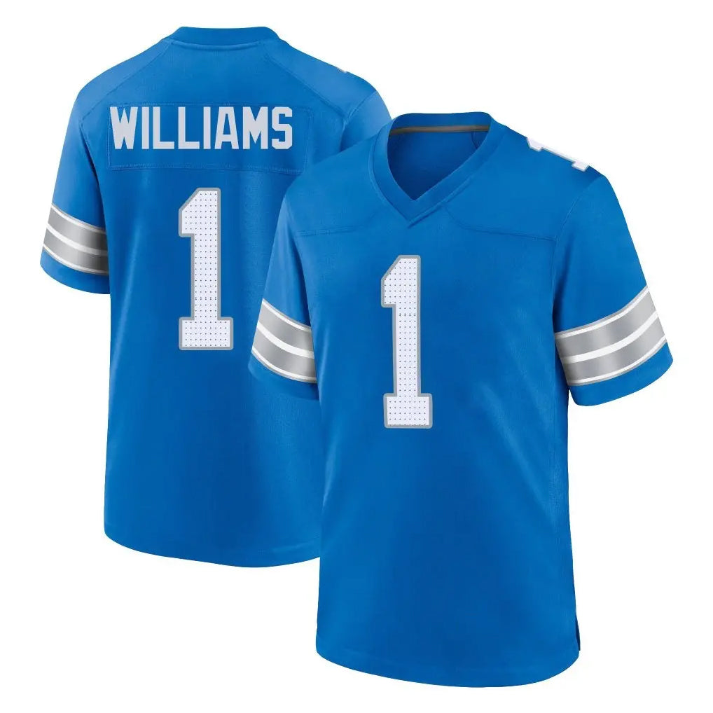 harde D.Lions #1 Jameson Williams Player Blue Alternate Home Game Stitched Jerseys