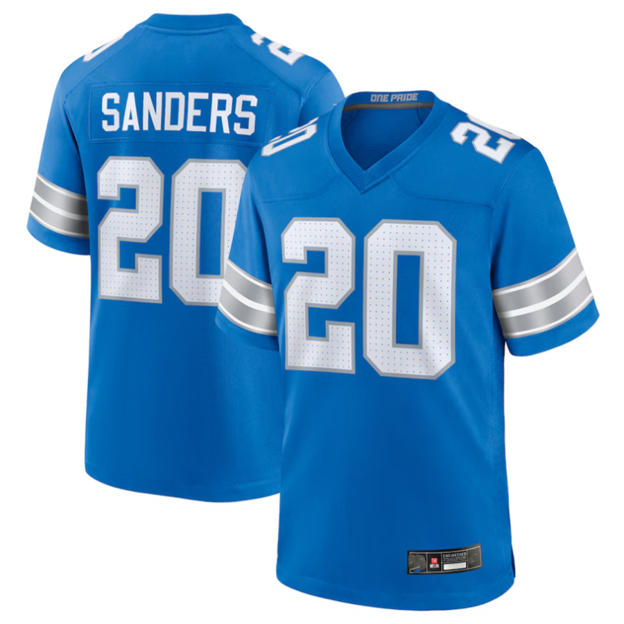 harde D.Lions #20 Barry Sanders Player Blue Game Stitched Jerseys