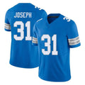 harde D.Lions #31 Kerby Joseph Player Blue Limited Vapor F.U.S.E. Alternate Home Game Stitched Jerseys
