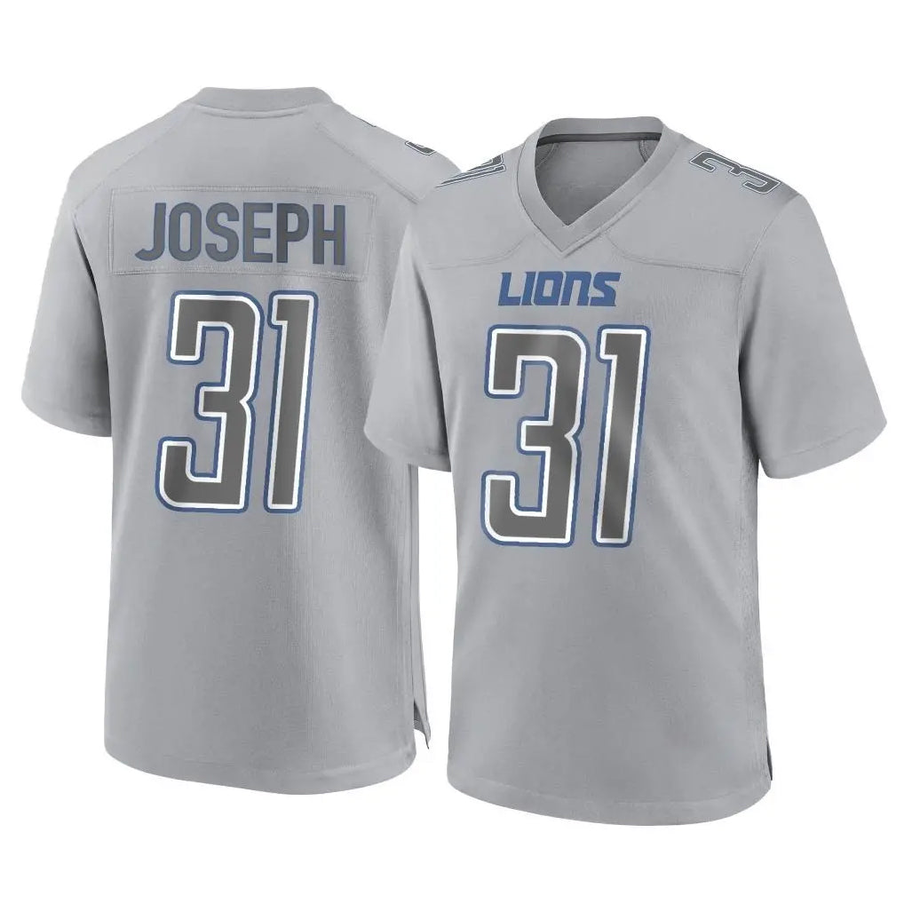 harde D.Lions #31 Kerby Joseph Player Gray Atmosphere Fashion Home Game Stitched Jerseys