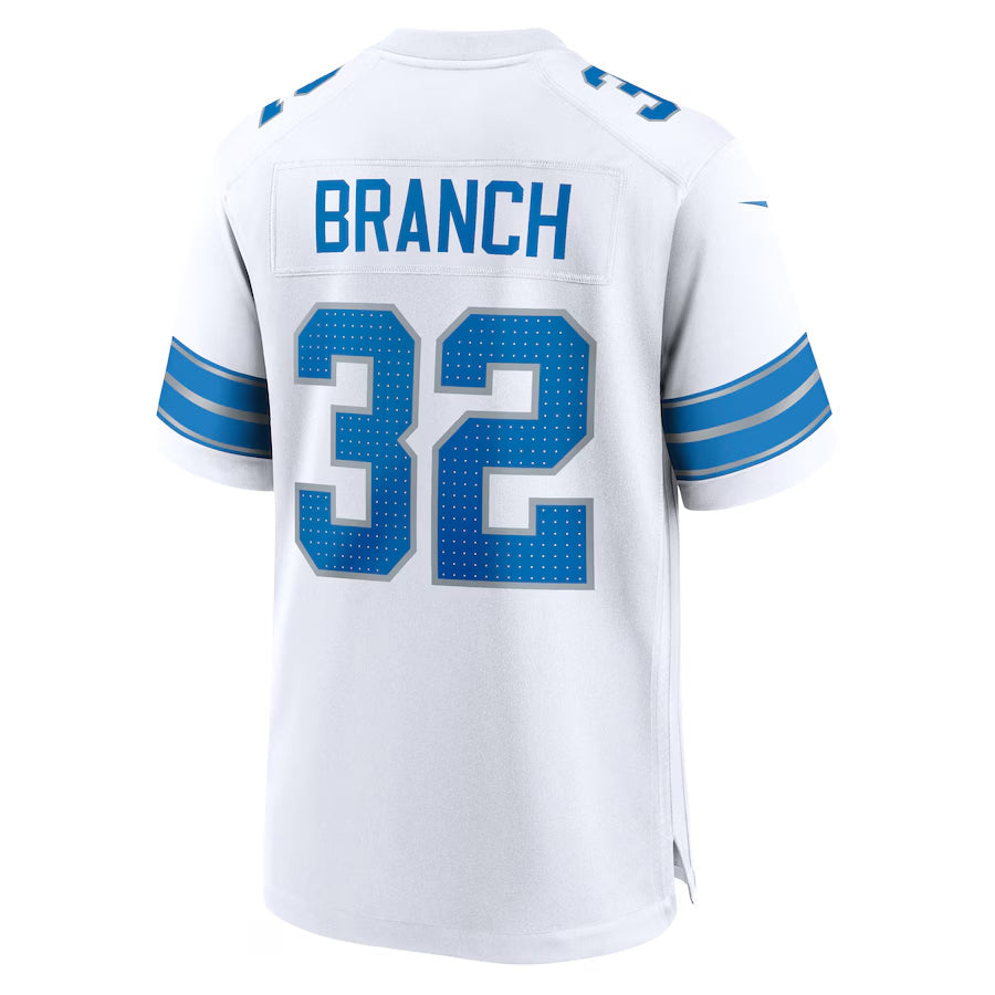 harde D.Lions #32 Brian Branch Player White Home Game Stitched Jerseys