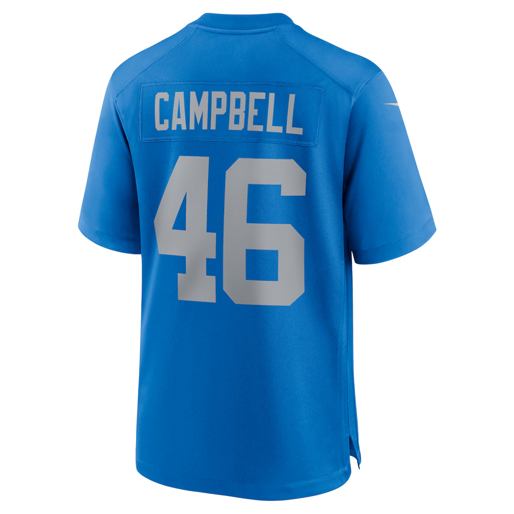 harde D.Lions #46 Jack Campbell Blue Game Stitched Jerseys