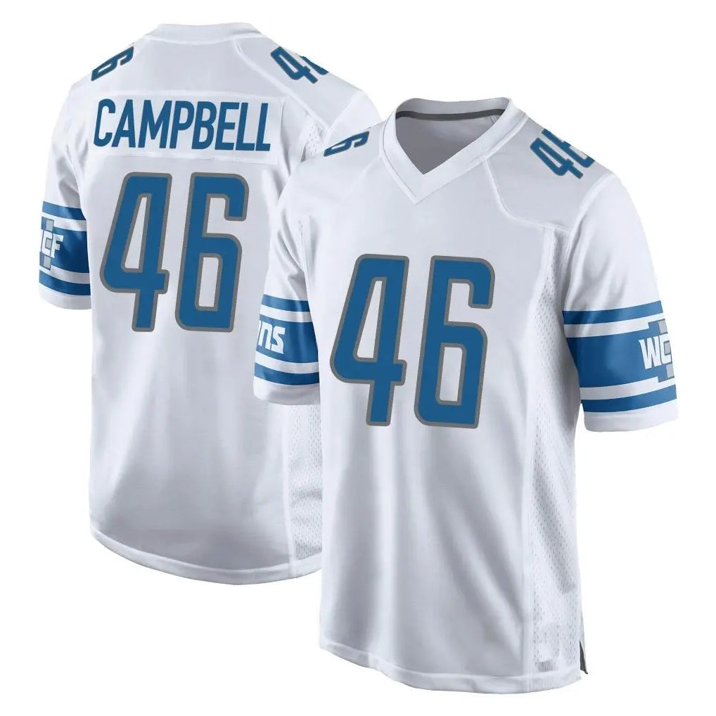harde D.Lions #46 Jack Campbell Player White Home Game Stitched Jerseys
