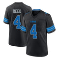 harde D.Lions #4 D.J. Reed Player Black Alternate Home Game Stitched Jerseys