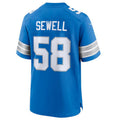 harde D.Lions #58 Penei Sewell Blue Game Jersey American Stitched Jerseys