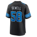 harde D.Lions #58 Penei Sewell Player Black Home Game Stitched Jerseys