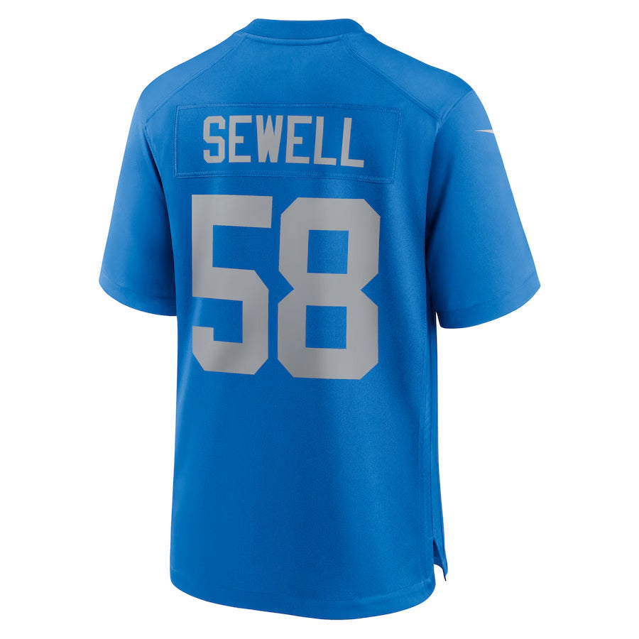 harde D.Lions #58 Penei Sewell Player Blue Alternate Game Stitched Jerseys