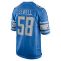 harde D.Lions #58 Penei Sewell Player Blue Game Stitched Jerseys