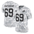 harde D.Lions #69 Tate Ratledge Player Arctic Camo Salute To Service Limited Stitched Jerseys