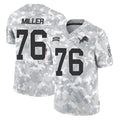 harde D.Lions #76 Blake Miller Player Arctic Camo Salute To Service Limited Stitched Jerseys