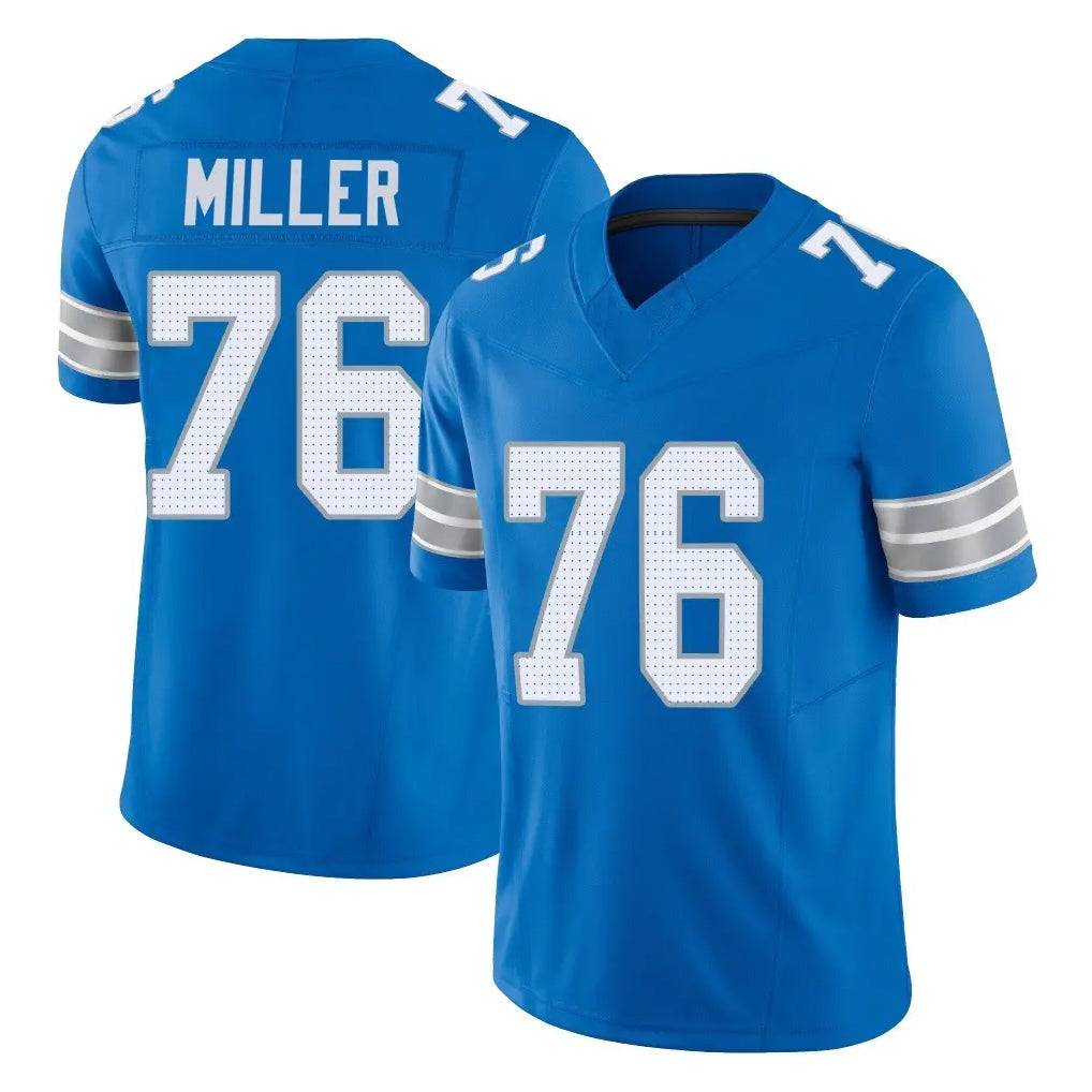 harde D.Lions #76 Blake Miller Player Blue Limited Vapor F.U.S.E. Alternate Home Game Stitched Jerseys