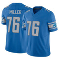 harde D.Lions #76 Blake Miller Player Blue Vapor F.U.S.E. Limited Home Game Stitched Jerseys